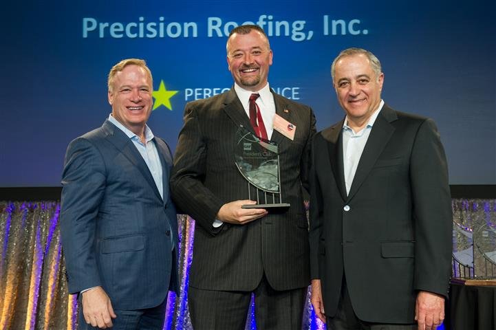 roofing receives gaf"s prestigious 2014 president"s club award