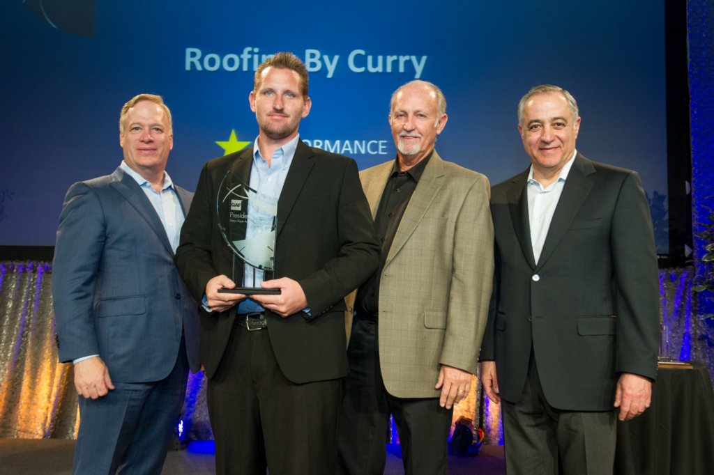 Roofing by Curry Receives GAF's Prestigious 2017 President's Club Award