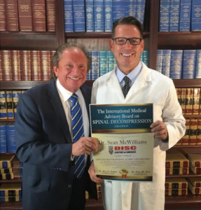 Dr. Sean McWilliams Receives Prestigious Back Pain Treatment Award